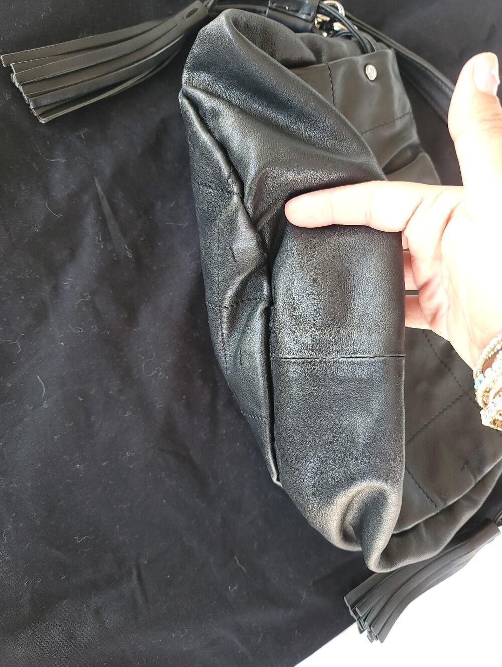 Chanel Black Quilted Drawstring Bucket Bag - Picture 8 of 14